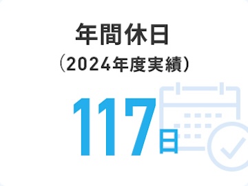 年間休日(2024年度実績) 117日